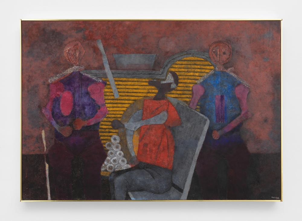 Rufino Tamayo, Tres personajes, 1985, oil on canvas, 49 1/4 x 71 in. / 125.1 x 180.3 cm
