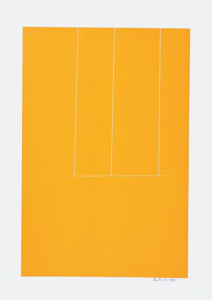 London Series I: Untitled (Orange), 1971, screenprint on J.B. Green mould-made Double Elephant paper, edition of 150