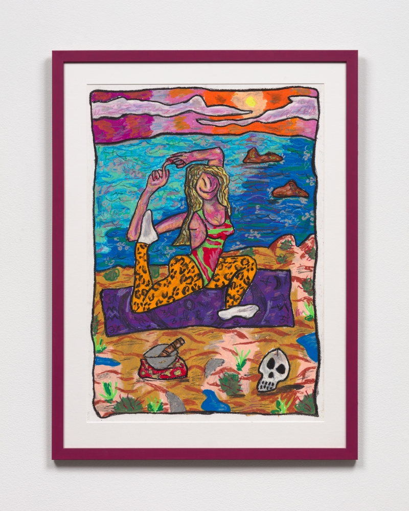 Marcel Alcal&amp;aacute;
Malibu Mom, 2018

oil pastel on paper

24 x 18 in. / 61 x 45.7 cm