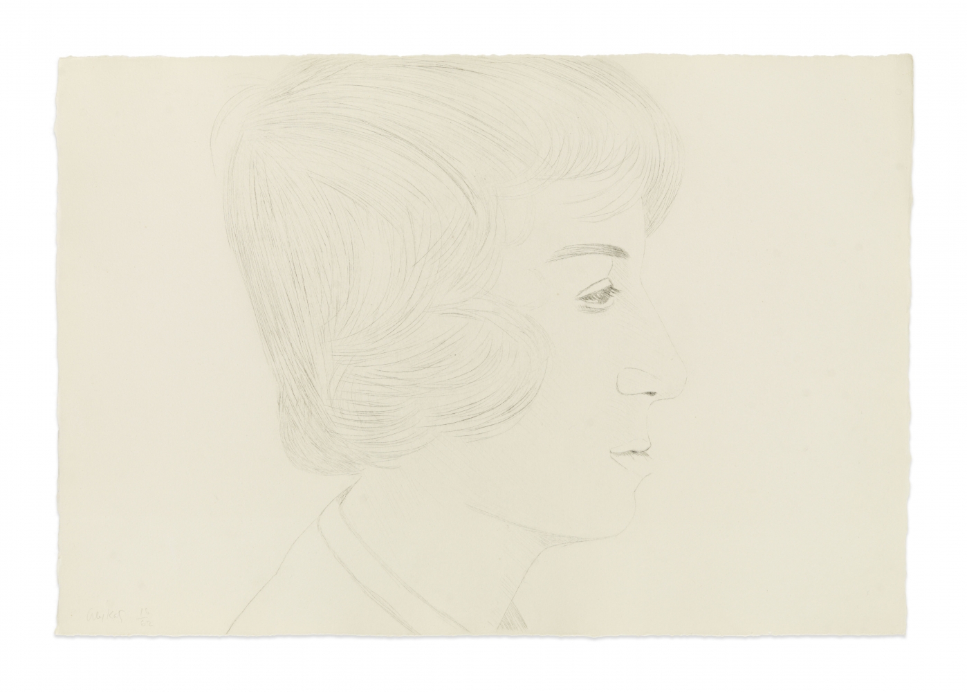 Profile of Vincent, 1974, drypoint, edition of 62