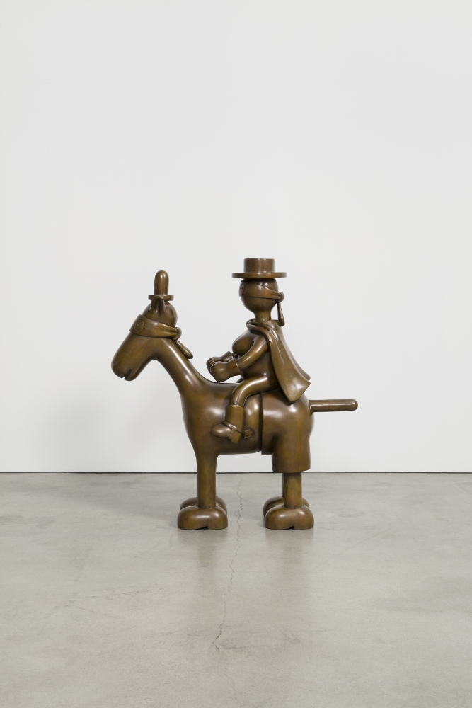 Tom Otterness
Horse and Rider, 2004
bronze, edition of 6
44 3/4 x 15 1/2 x 43 in. / 113.7 x 39.4 x 109.2 cm