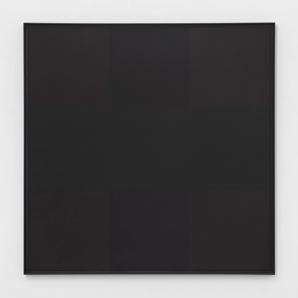 Square black oil on canvas painting by Ad Reinhardt