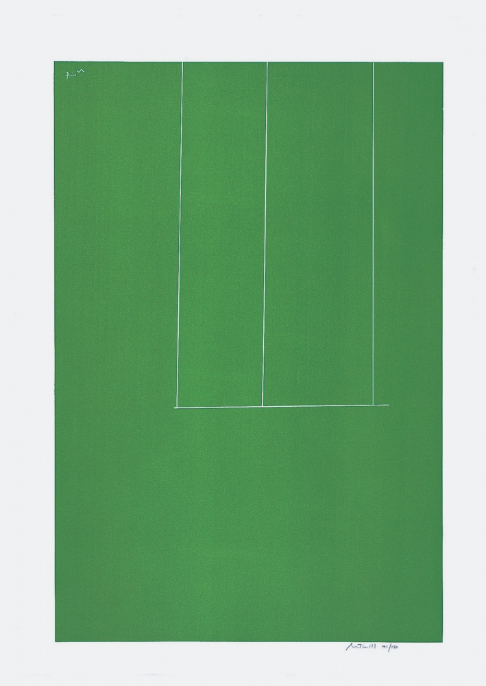 London Series I: Untitled (Green), 1971, screenprint on J.B. Green mould-made Double Elephant paper, edition of 150