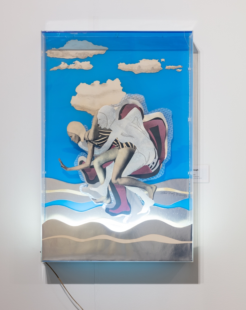 Larry Rivers
Diver Lamp, 1969

collage, mixed media in a plexi box with flourescent light

39 3/4 x 26 x 5 1/4 in. / 101 x 66 x 13.3 cm
