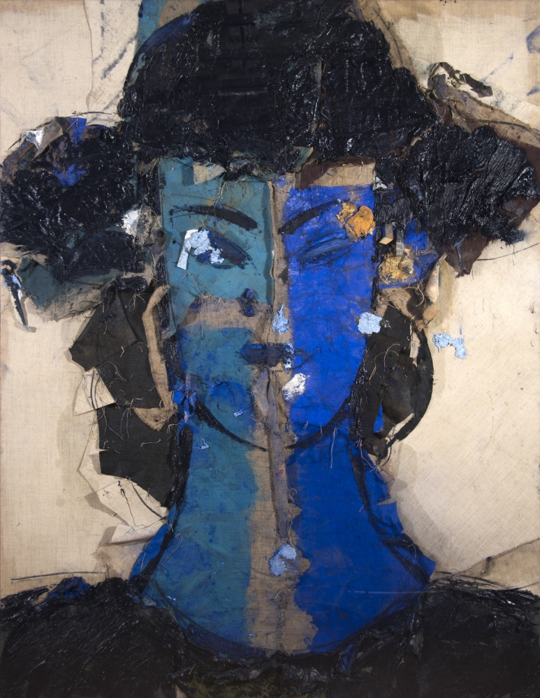 Retrato con Rostro Verde y Azul, 2007&amp;nbsp;&amp;nbsp;
oil on burlap
91 3/4 x 72 in. / 233.1 x 182.9 cm