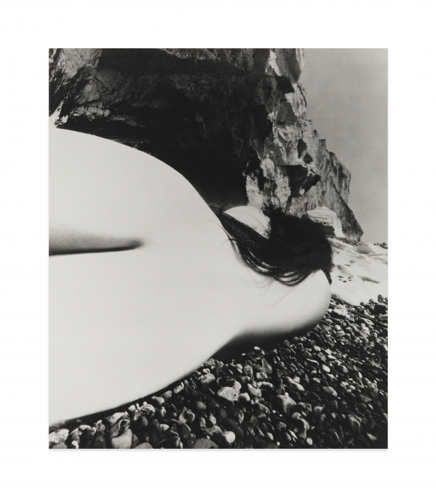 Nude, East Sussex Coast, April 1953, gelatin silver print mounted on museum board