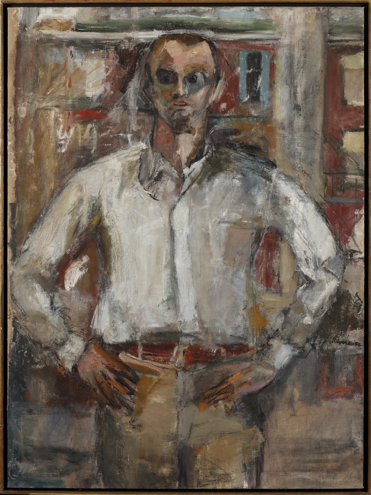 Larry Rivers
Portrait of Frank O&amp;rsquo;Hara, 1953
oil on canvas
54 &amp;times; 40 in. / 137.2 &amp;times; 101.6 cm