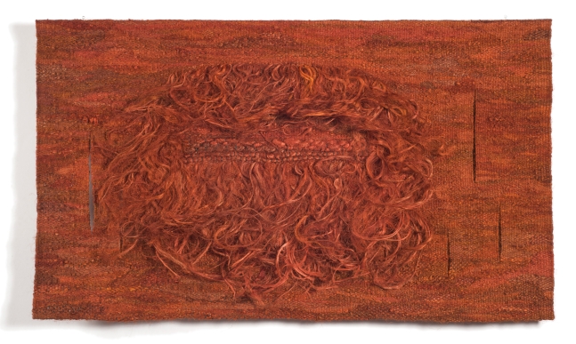 Magdalena Abakanowicz
Vieux Rouge, 1983
sisal weaving
45 x 80 in. / 114.3 x 203.2 cm
