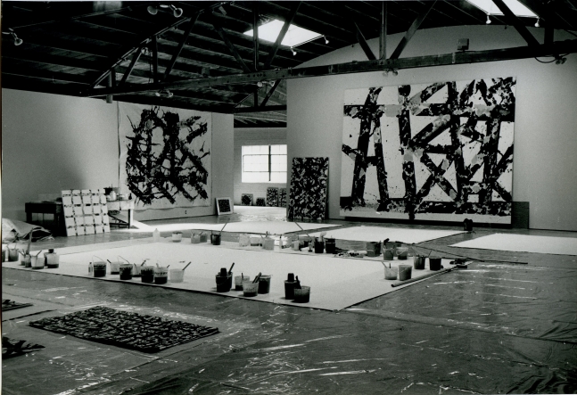 Untitled, 1978 in Sam Francis&amp;rsquo;s Santa Monica studio, 1970s. Photo by Meibao D. Nee.