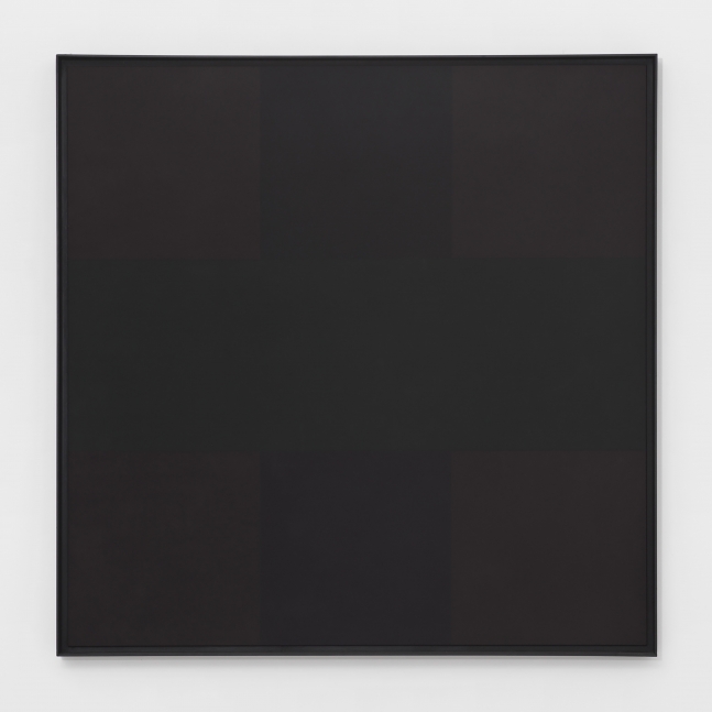 Square black oil on canvas painting by Ad Reinhardt