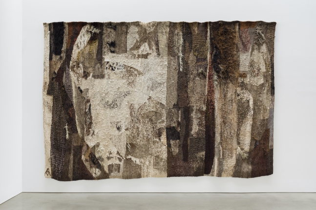 Monochromatic brown textile by Magdalena Abakanowicz