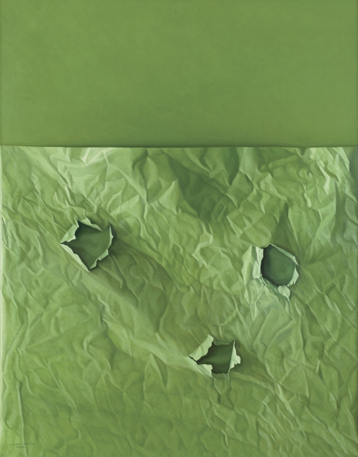 Claudio Bravo Green Paper on Green Background, 2007