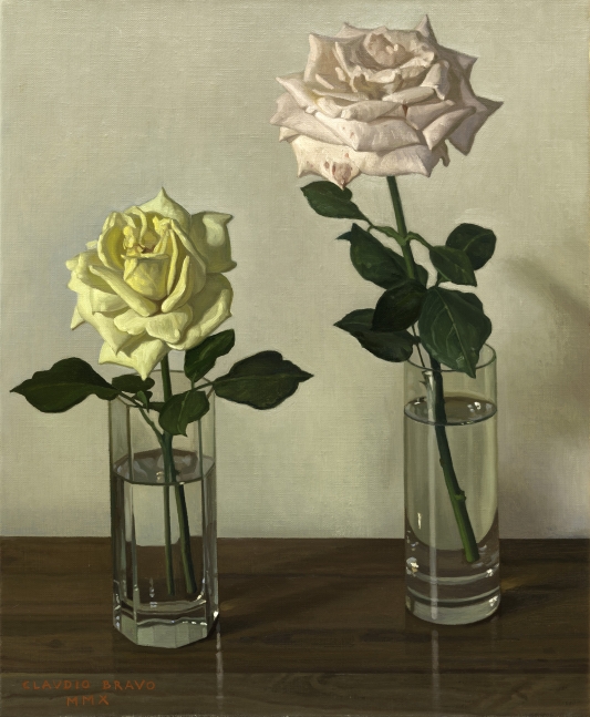 Claudio Bravo
Dos rosas, 2010

oil on canvas

18 1/2 x 15 1/8 in. / 47 x 38.4 cm